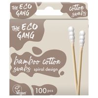 The Eco Gang Bamboo Cotton Swabs - White Spiral